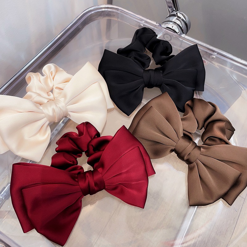 Satin Bow Tie - 1/4pcs Satin Large Bow Hair Rope