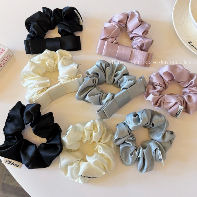 Satin Bow Tie - High Quality Smooth Solid Color Korean