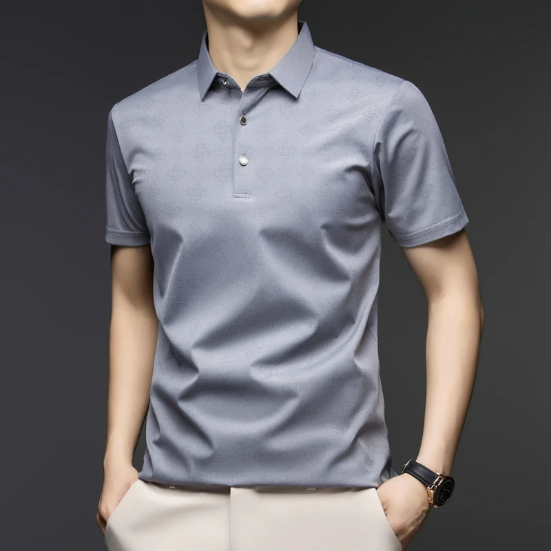 Men'S Polo Formal Wear - Mens Business Polo Shirt Short Sleeve