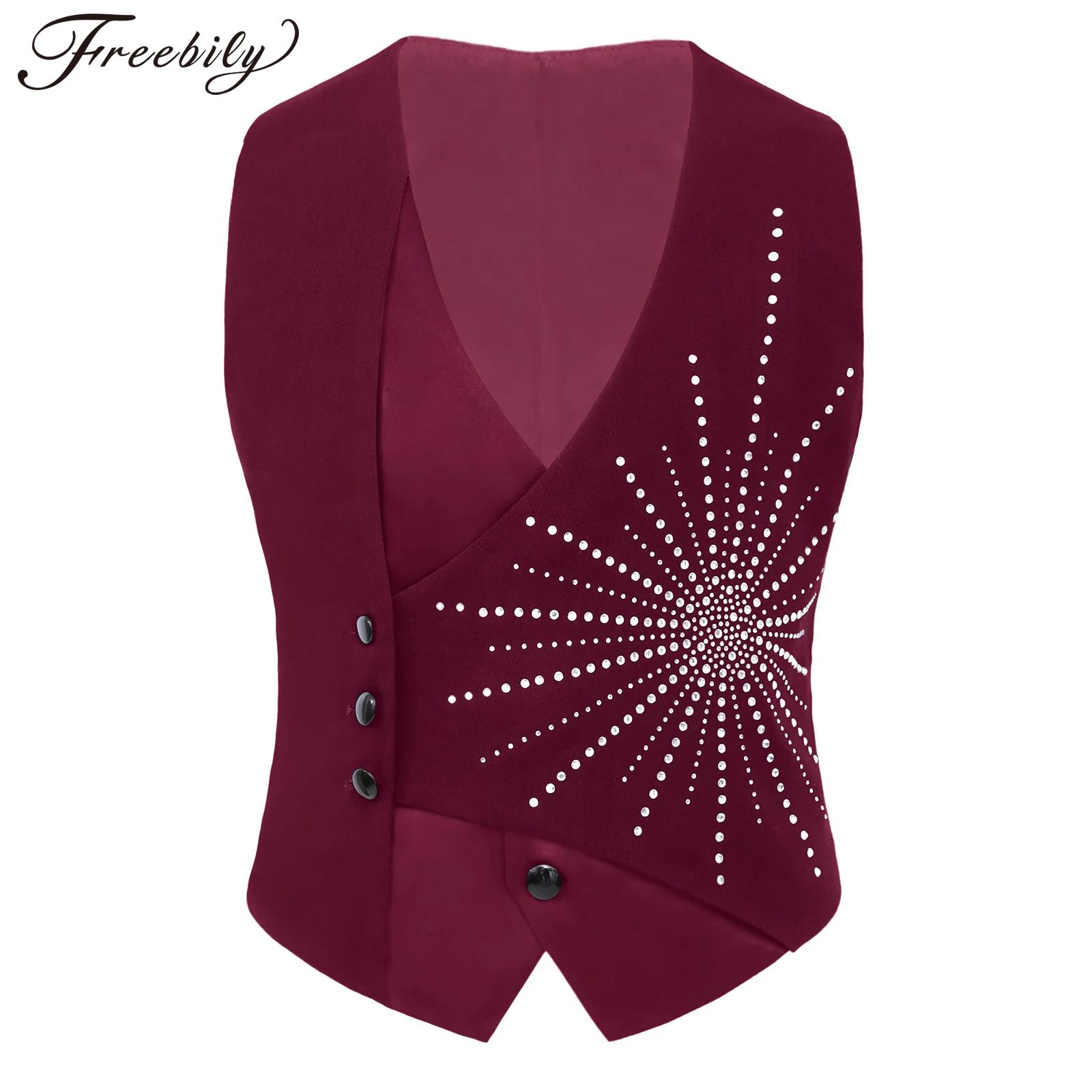 Formal Vest Waistcoat - Kids Boys Gentleman Asymmetrical Waistcoat Sparkly