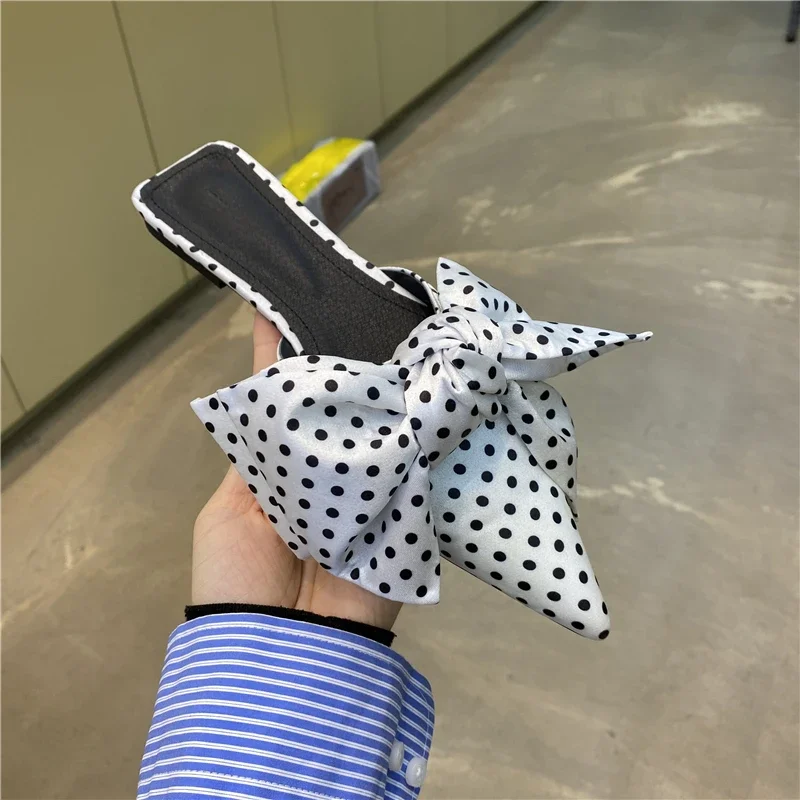 Women Sandals Oversize Bowtie  - đánh giá và giá Satin Bow Tie