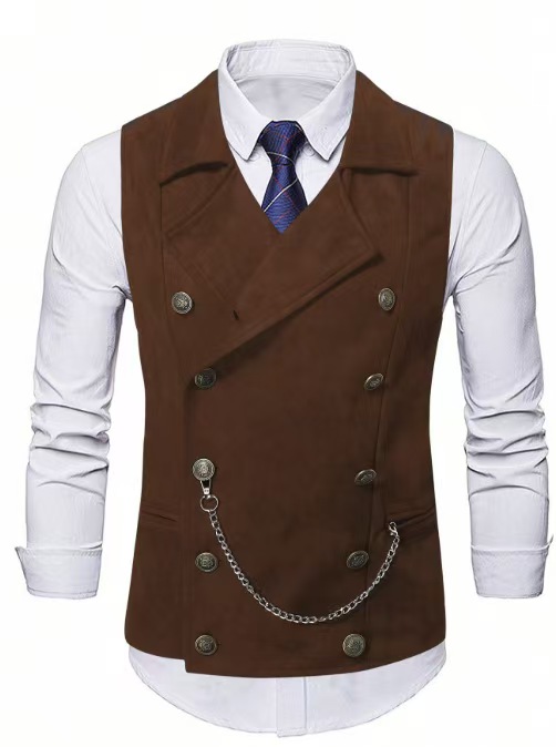 Men's Double Breasted Vest wit - đánh giá và giá Formal Vest Waistcoat