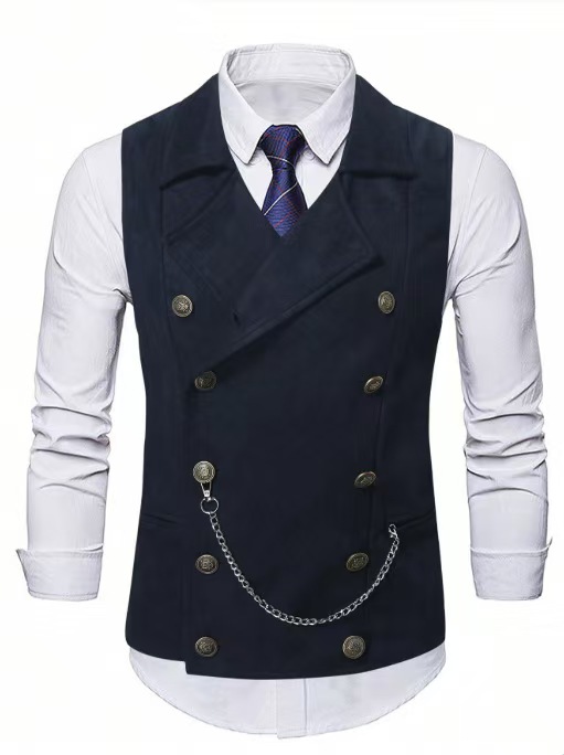 Men's Double Breasted Vest wit - đánh giá và giá Formal Vest Waistcoat