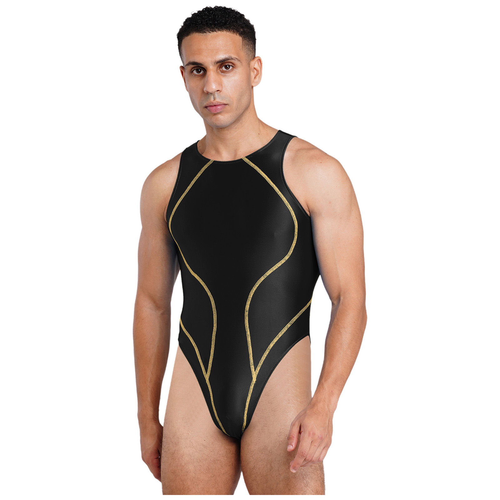 Men One Piece Oil-shiny Bathin - đánh giá và giá Men'S Formal Beach Wear