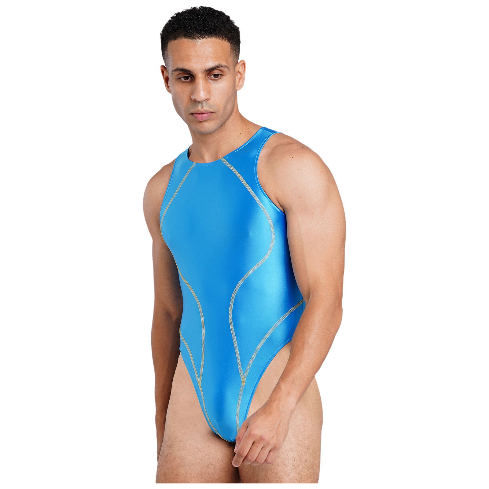 Men One Piece Oil-shiny Bathin - đánh giá và giá Men'S Formal Beach Wear