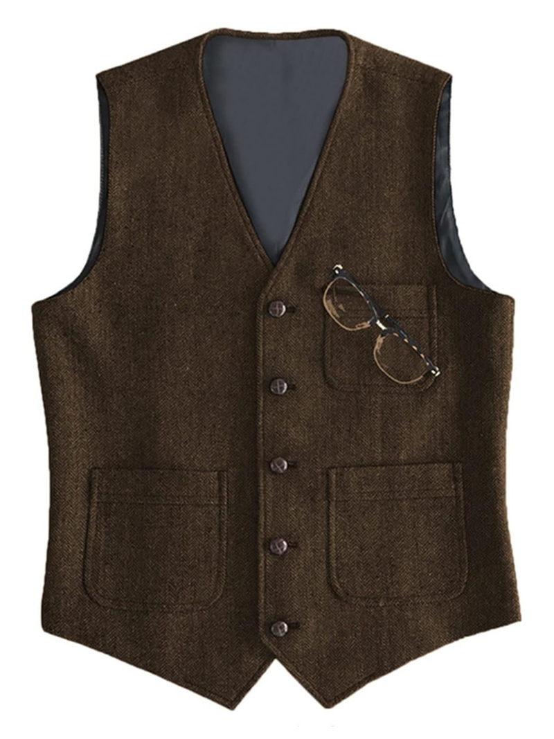 Men's Suit Formal V Neck Wool  - đánh giá và giá Formal Vest Waistcoat