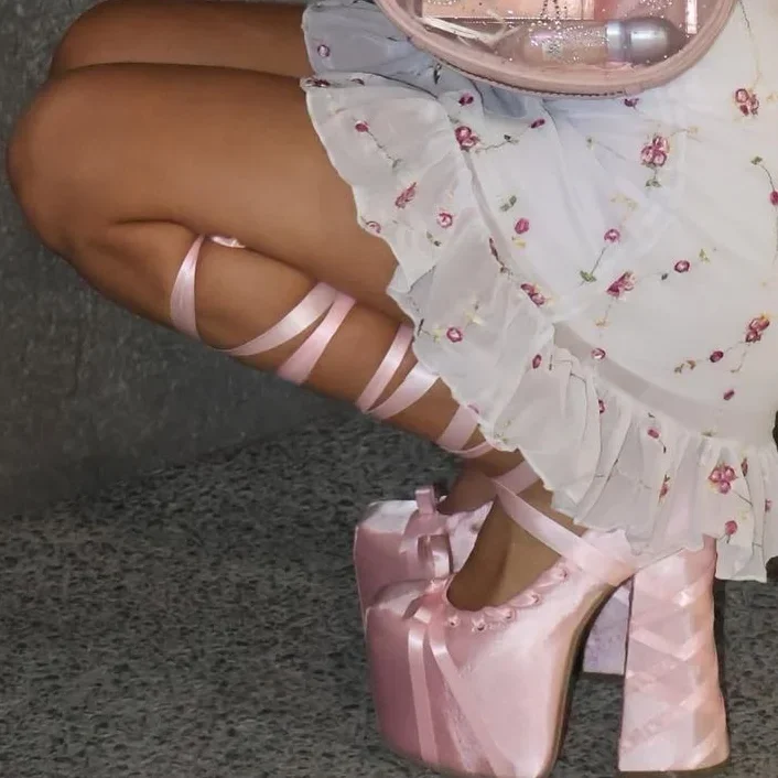 Sweet Girl Platform Sandals Sa - đánh giá và giá Satin Bow Tie