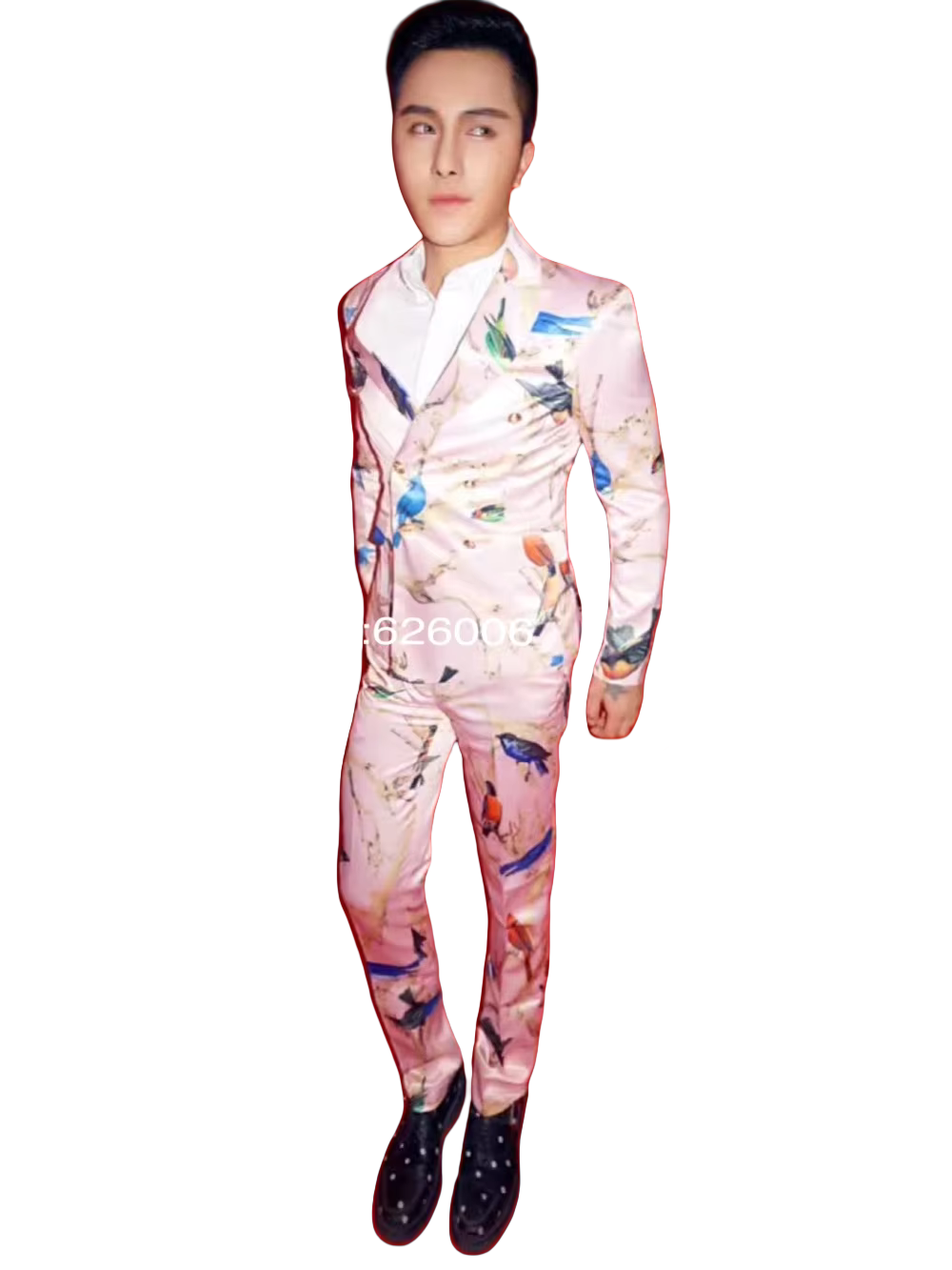 Men's Fashion Flower Pink Bird - đánh giá và giá Men Formal Wear Dress