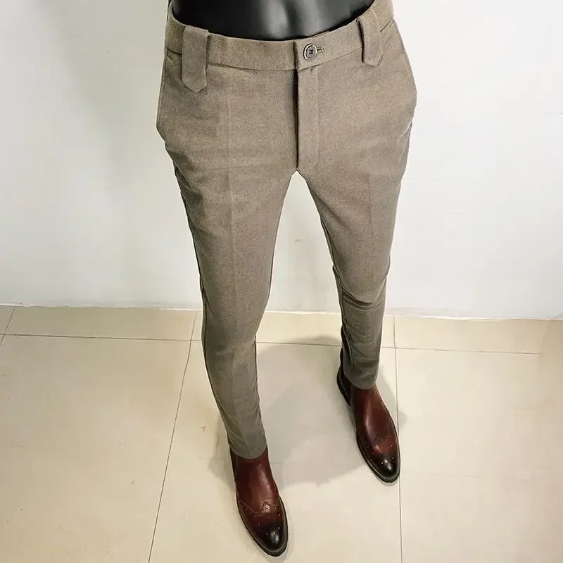 Autumn Winter Thickened Woolen - đánh giá và giá Men Formal Wear Dress