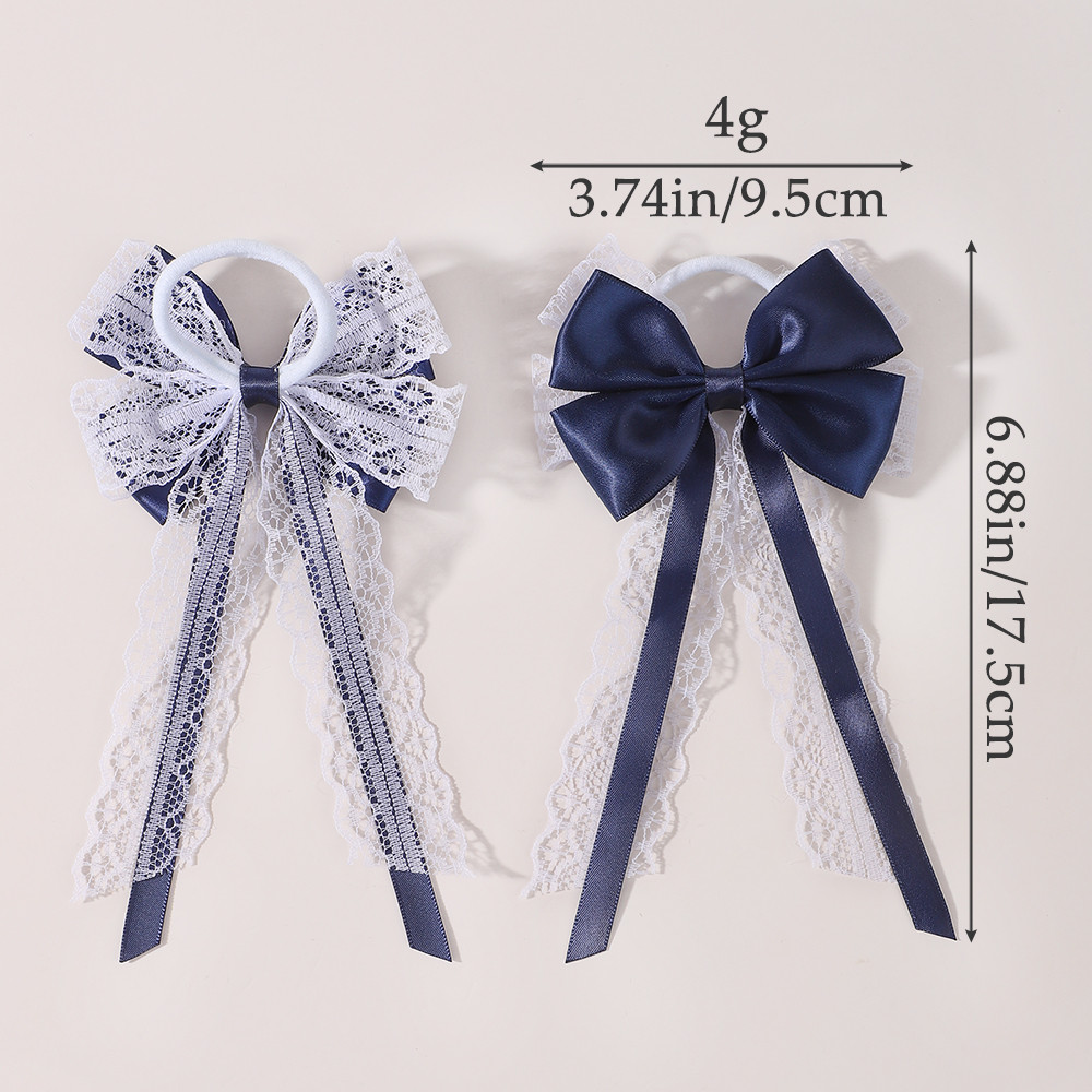 2Pcs Satin Lace Long Tail Bow  - đánh giá và giá Satin Bow Tie