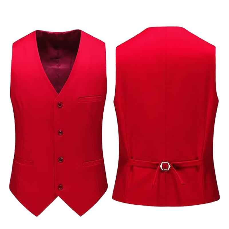 19 Colors Men Vest Solid Color - đánh giá và giá Formal Vest Waistcoat