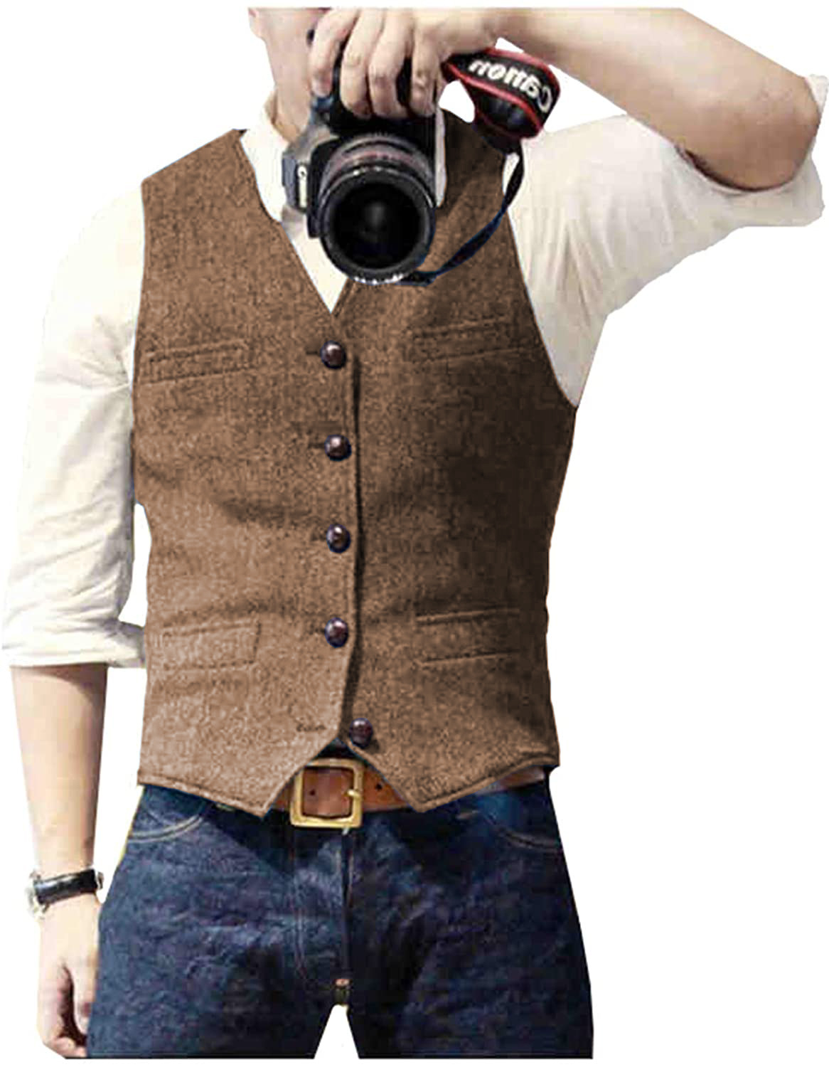 Men's Suit Vest V Neck Wool He - đánh giá và giá Formal Vest Waistcoat