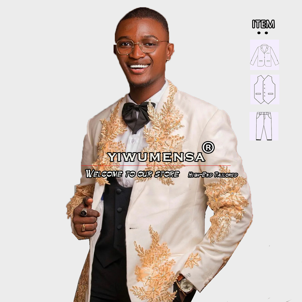 Customized 3 Pieces Suits Men  - đánh giá và giá Men Formal Wear Dress