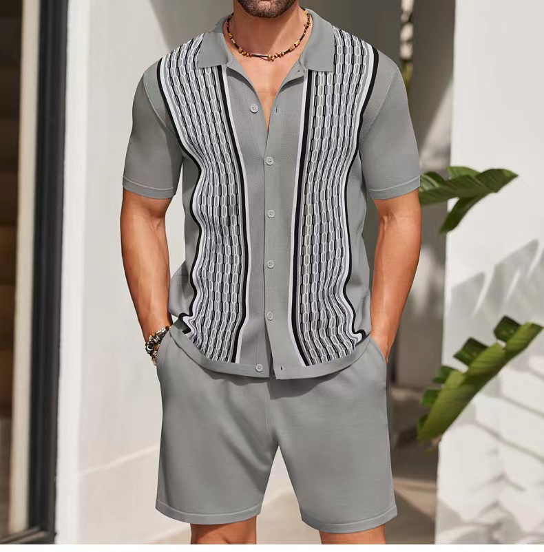 Simple Men Shirt Sets Vintage  - đánh giá và giá Men'S Formal Beach Wear