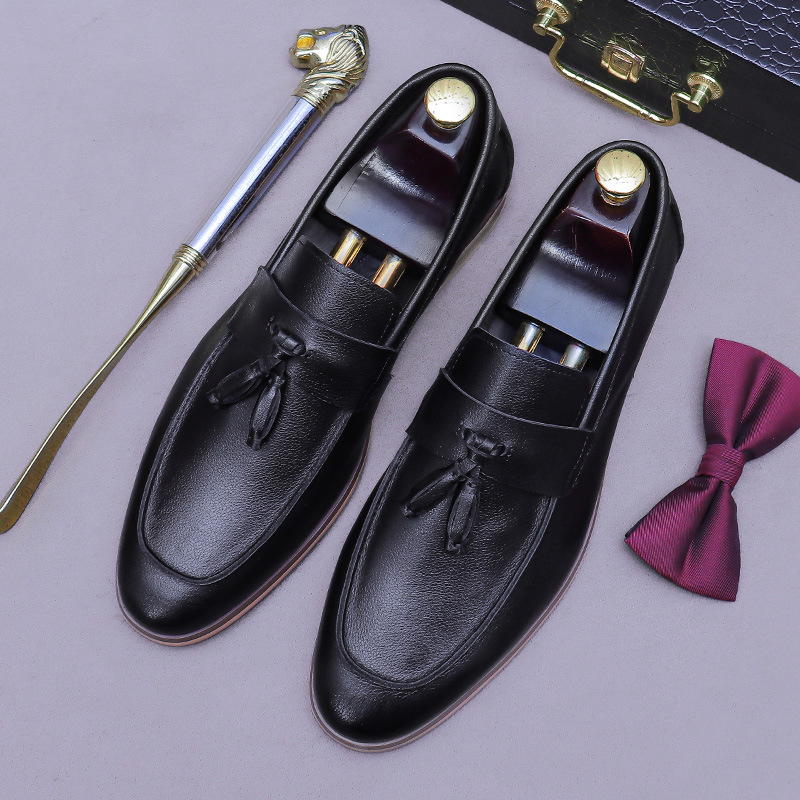 Men Tassel Genuine Leather Loa - đánh giá và giá Men Formal Wear Dress
