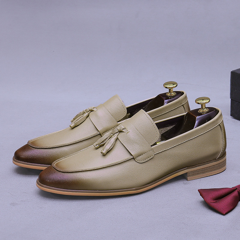 Men Tassel Genuine Leather Loa - đánh giá và giá Men Formal Wear Dress
