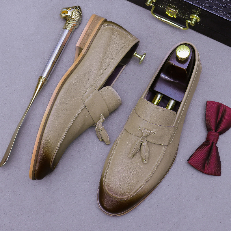 Men Tassel Genuine Leather Loa - đánh giá và giá Men Formal Wear Dress