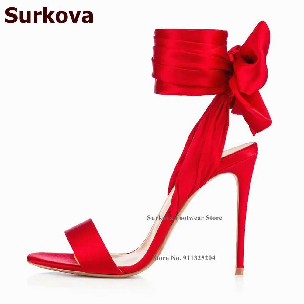 Surkova Nóng Đỏ Chất Liệu Vải  - đánh giá và giá Satin Bow Tie