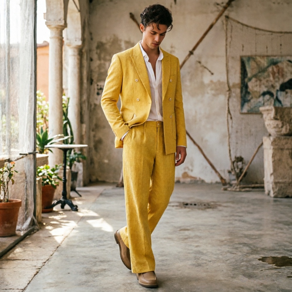 Sage Green Linen Men Suits Rel - đánh giá và giá Men'S Relaxed Formal Wear