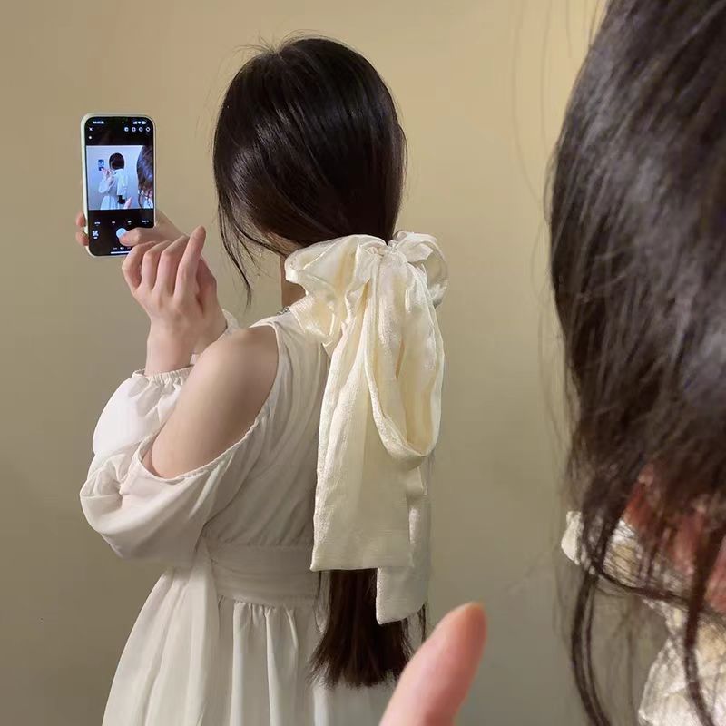French Vintage Bow Hair Tie Se - đánh giá và giá Satin Bow Tie